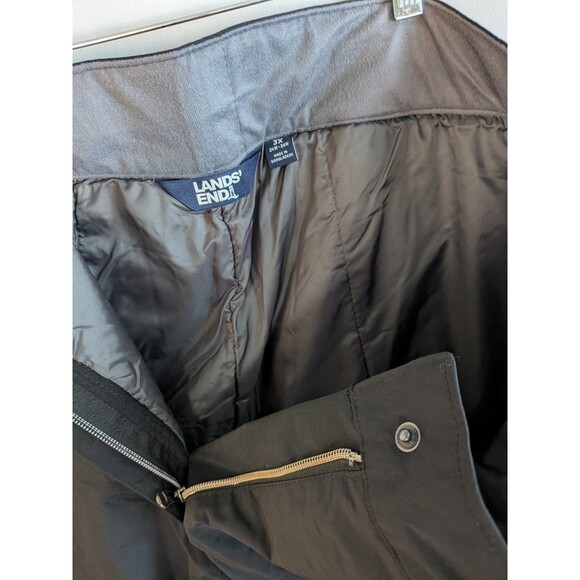 Lands End Snow Ski Pants Womens Plus Size 3X Black Nylon 24W 26W Snowboard - Picture 11 of 16